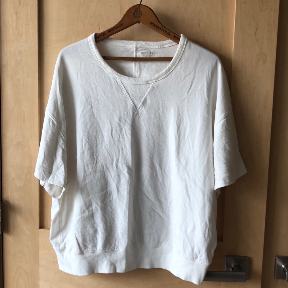 Short-sleeved dolman sweatshirt